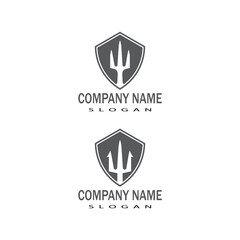 Trident Logo Template vector icon illustration design