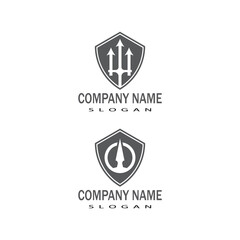 Trident Logo Template vector icon illustration design