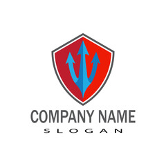 Trident Logo Template vector icon illustration design