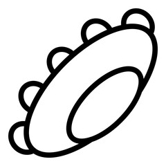 Samba tambourine icon. Outline samba tambourine vector icon for web design isolated on white background