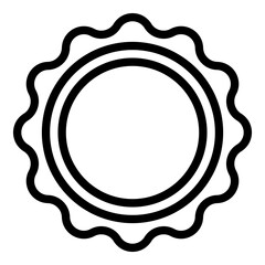 Folk tambourine icon. Outline folk tambourine vector icon for web design isolated on white background