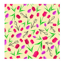 тюльпаны паттерн