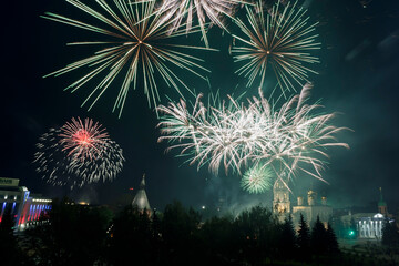 Festive fireworks over Tula