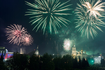Festive fireworks over Tula