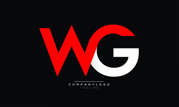 WG icon monogram letter text alphabet logo design