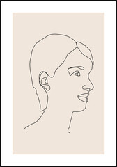 Minimalist contemporary portrait of woman beauty surreal face