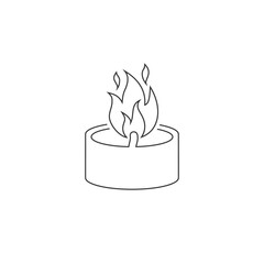 Candle line icon illustration isolated vector sign symbol