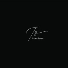 TD initial handwritten calligraphy, for monogram and logo