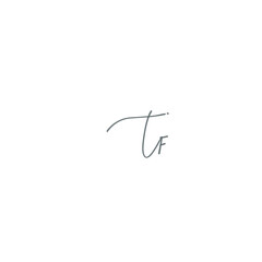 TF initial handwritten calligraphy, for monogram and logo