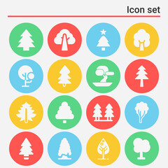 16 pack of hunt down  filled web icons set