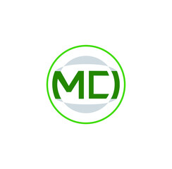 MCI logo with a green circle. MCI monogram.