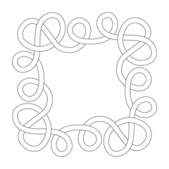 monochrome icon with Celtic knot ethnic art ornaments