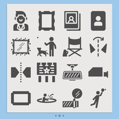 Simple set of portrayal related filled icons.