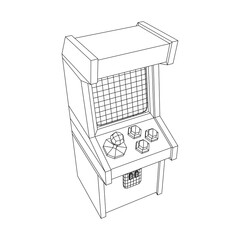 Arcade retro game machine vector
