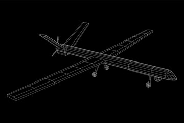 Fototapeta na wymiar Military drone combat unmanned aerial vehicle