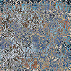 Geometric Boho Style Tribal pattern with distressed texture and effect
- 412274173