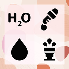 Simple set of rises related filled icons