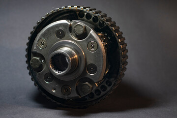 Planetary gear on black background