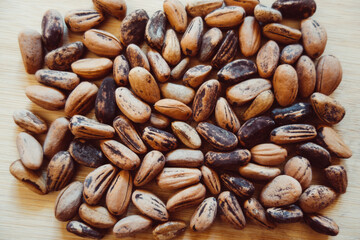 Raw cocoa beans