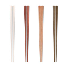 Vector 3d Realistic Wooden Chopsticks Set Closeup Isolated on White Background. Design Template of Food Sticks, Asian Bamboo Utensils, Traditional Japanese Culture Dinnerware, Mockup. Top, Front View