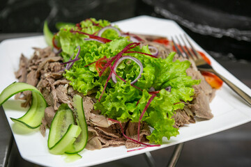Tuna salad prepared in a restaurant in Colombo, Sri Lanka