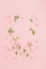 pink and white flowers on pink  paper  background