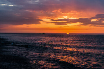 sunset over the sea