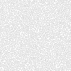 Continuos line, seamless vector pattern, monochrome background - obrazy, fototapety, plakaty