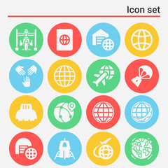 16 pack of socialism  filled web icons set