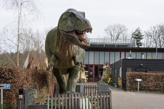 BOXTEL, THE NETHERLANDS - MARCH 09, 2019:
Entrance to the Oertijdmuseum near the town of Boxtel in Holland