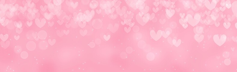 Abstract Backgrounds hart bokeh on pink background in valentine 's day