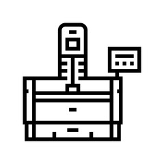 honing machine line icon vector. honing machine sign. isolated contour symbol black illustration
