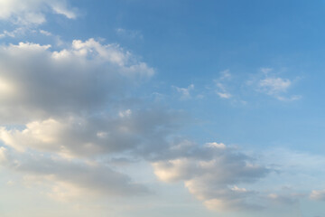 Fototapeta na wymiar Blue sky with soft clouds.