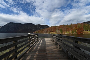 Lake Bohinj in autumn time, Slovenia