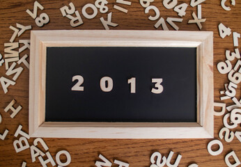 2013 on a chalkboard