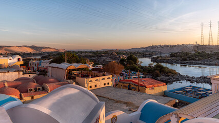Colorful Nubian houses at Aswan