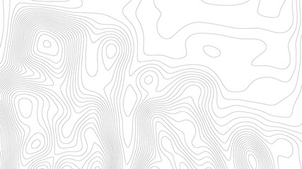 Terrain line. Topographic map on white background. Topo map elevation lines. Contour vector abstract vector illustration. Geographic world topography.