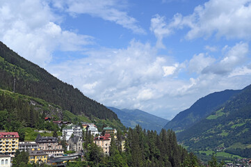 Fototapeta premium Bad Gastein landscape in the morning Austria