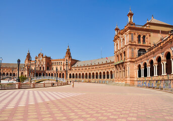 Architecture of Spain square in Seville, Spain