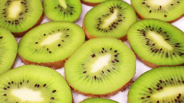 Kiwi Slices Kiwi background Closeup Texure Green Fruit