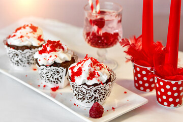 beautiful cupcakes for Valentine's Day. Breakfast lovers.