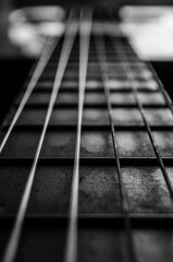 le manche de guitare