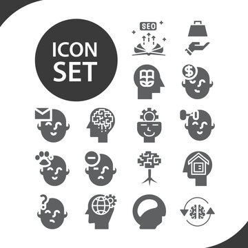 Simple set of could related filled icons.