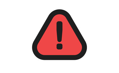 Alert icon. Exclamation danger sign. Rounded triangle with exclamation mark.