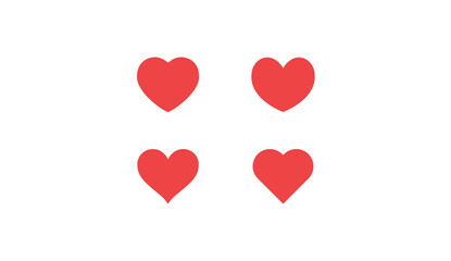 Heart icon collection. Valentine's day symbol. Hearts vector set.