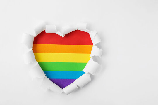 Symbol Heart Rainbow. LGBT. Pride Month. Lesbian Gay Bisexual Transgender. Love, human rights, tolerance.