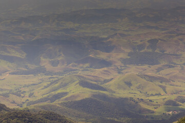 a huge view over a landscape in the interior of Sao Paulo 