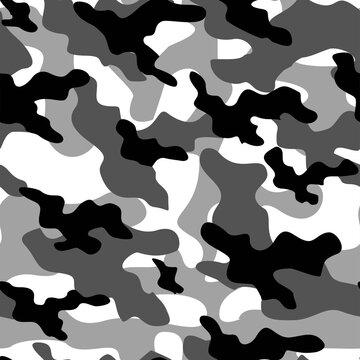 military camouflage vector seamless pattern grey 