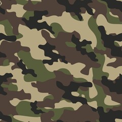 Fototapeta premium green military camouflage vector seamless pattern