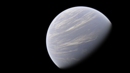 super-earth planet, realistic exoplanet, planet suitable for colonization, earth-like planet in far space, planets background 3d render